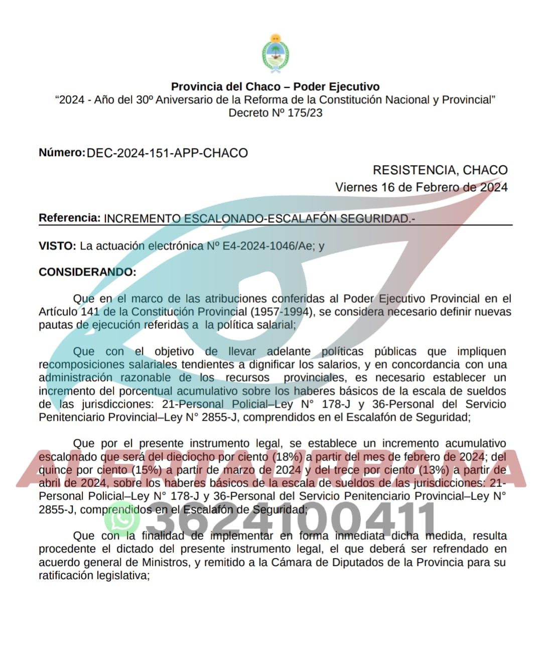 El gobernador firm el decreto de aumento para la Polic a y el SPP